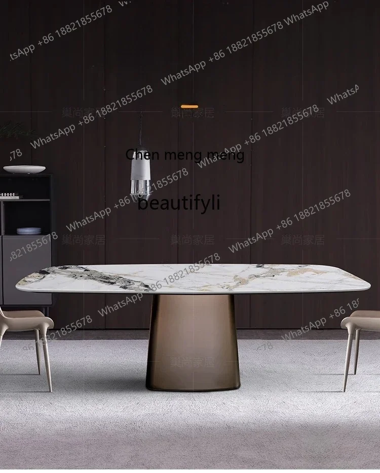 

M178 Italian light luxury marble dining table and chair combination household small apartment modern simple dining table