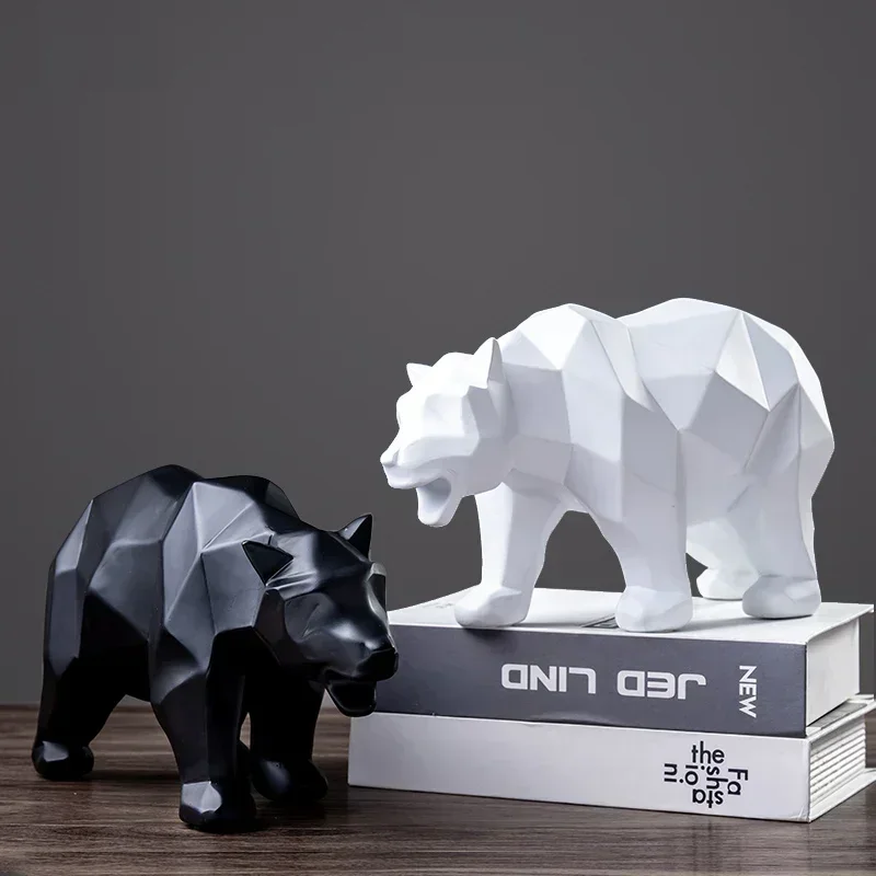 

Sculpture Bear Statue Resin Home Decor Bears Statues Animal Nordic Figurine Decoration Home Decoration Accessories Modern L16