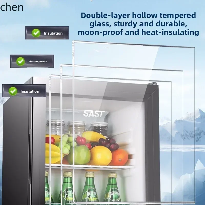 cc25H Ice Bar Refrigerated Cabinet Household Small Fresh-keeping Display Cabinet Office Hotel Refrigerator