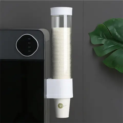 Engångspappersmuggdispenser Väggmonterad plastvattendispenser Mugghållare Muggbehållare Pappersmuggram Hemorganisatör 10 best sales pappersmugghållare - №3