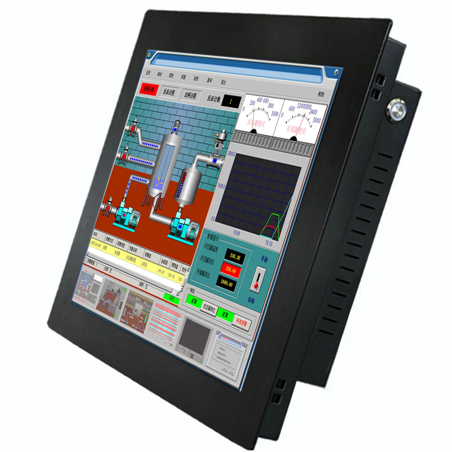 15.6 inch industrial all-in-one pc panel mini computer with resistive touch screen built-in WiFi RS232 COM win10 pro 1366*768