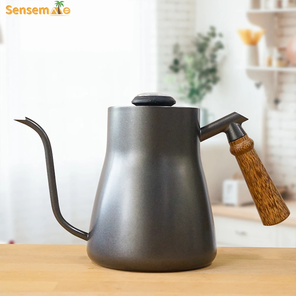 

Coffee Kettle with Thermometer, Gooseneck, Long Narrow Drip Spout, Classic Design, Stove Top, 850ml