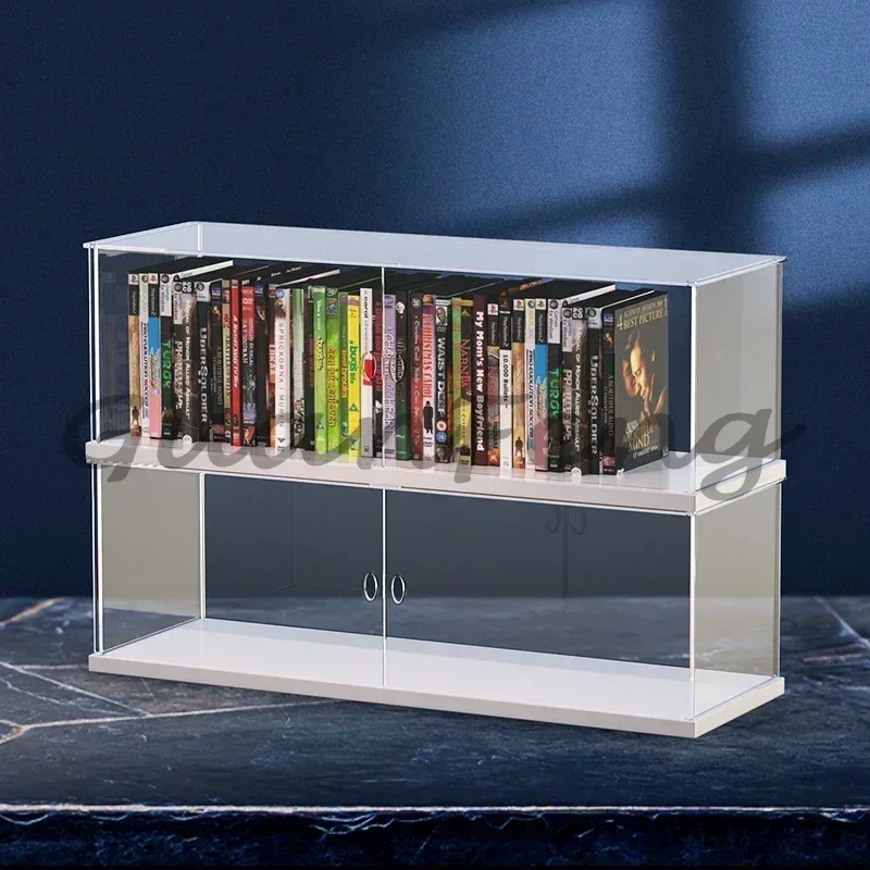 Stackable transparent acrylic storage box, used as a stand for small books