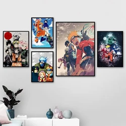 New Japanese Anime Naruto Sasuke Kakashi Team 7 Wall Art Canvas Painting Print Mural for Kid's Room Home Decor Birthday Toy Gift