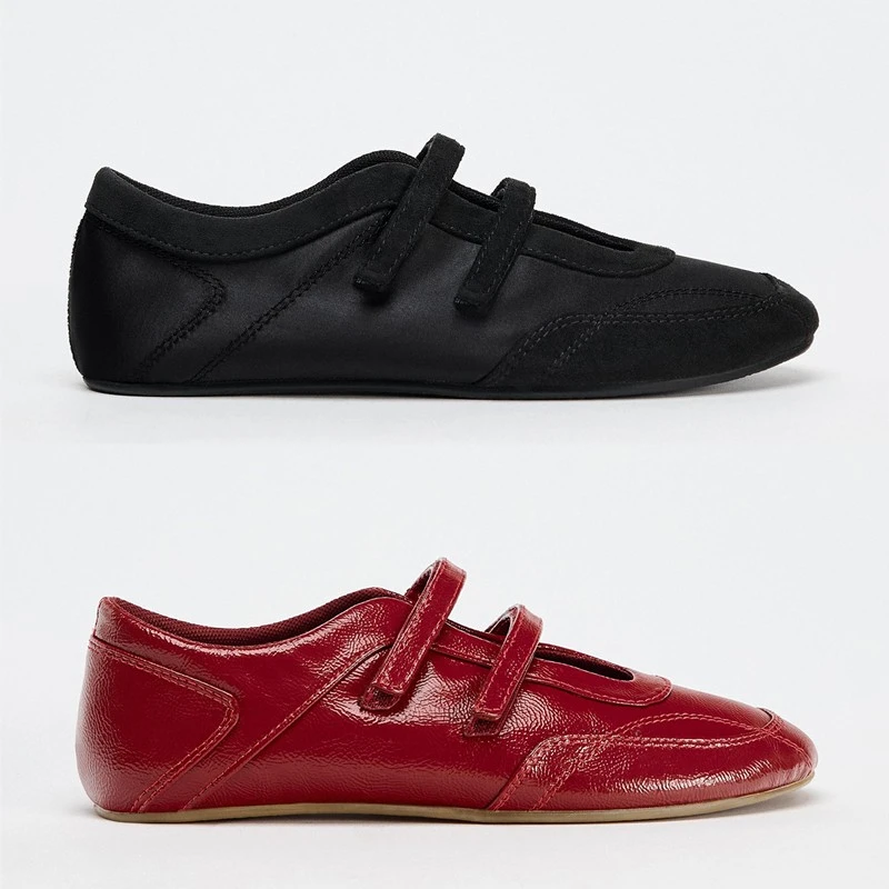

2025 Women Ballet Flats Shoes Comfortable Leather Casual Designer Sneakers Women Spring Autumn Shallow Loafers Zapatos De Mujer