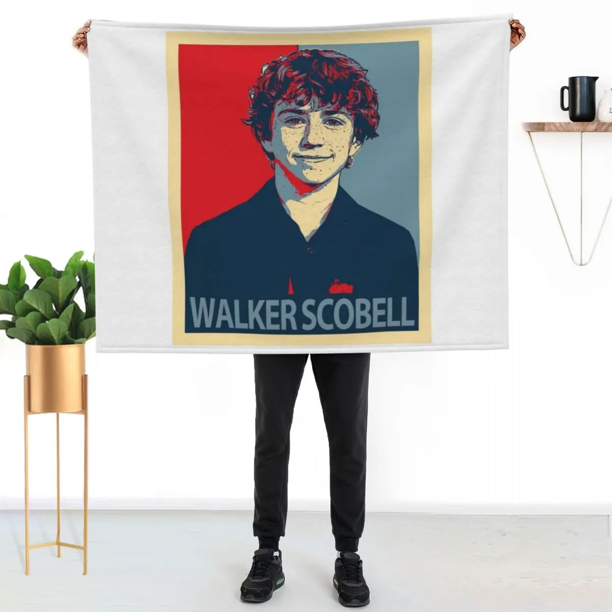 Walker Scobell Throw Blanket Plaid Blankets For Sofas Nap Custom decorative Thermals For Travel Blankets
