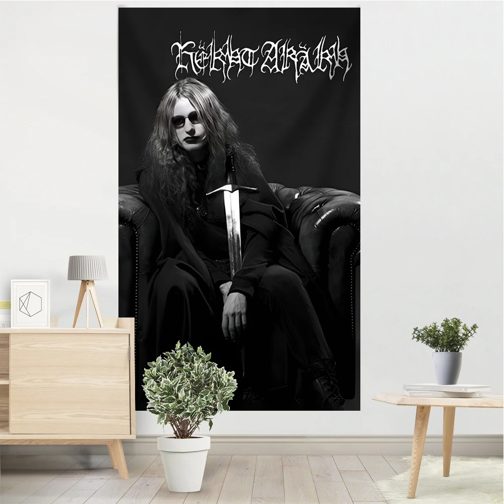 Kekht Arakhs Hip Hop Rock Tapestry Banner Flag Pale Swordsmans Black Metal Room Bedside Hanging