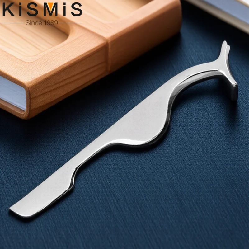 Aplicador de pestañas de acero inoxidable, pinzas, herramienta de maquillaje, práctico asistente de pestañas, Clip, aplicador rizador de pestañas