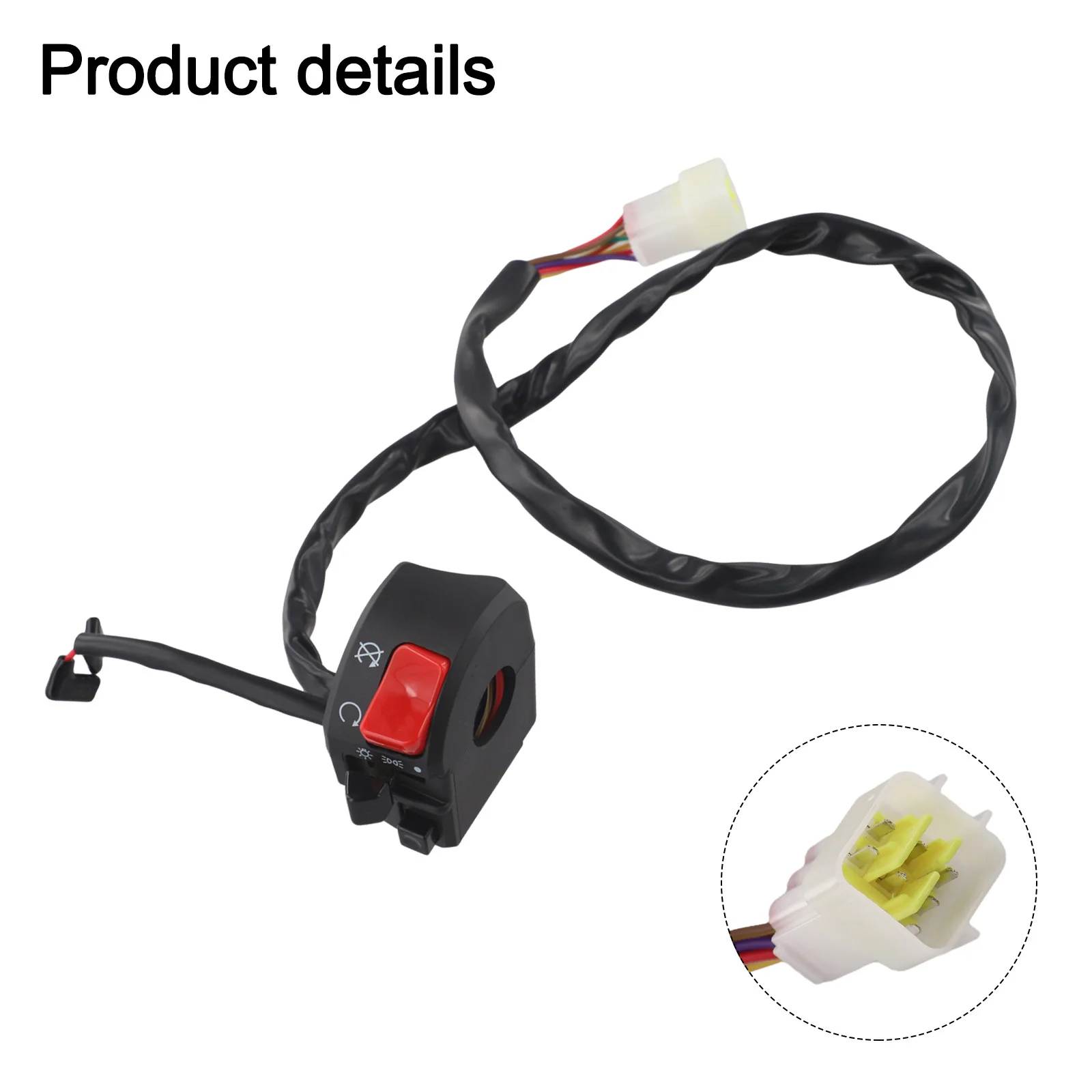 

For Motorcycle Upgrades Right Handlebar Switch Double Flash Button Motorcycle Switch Replacement Right Side Control Switch