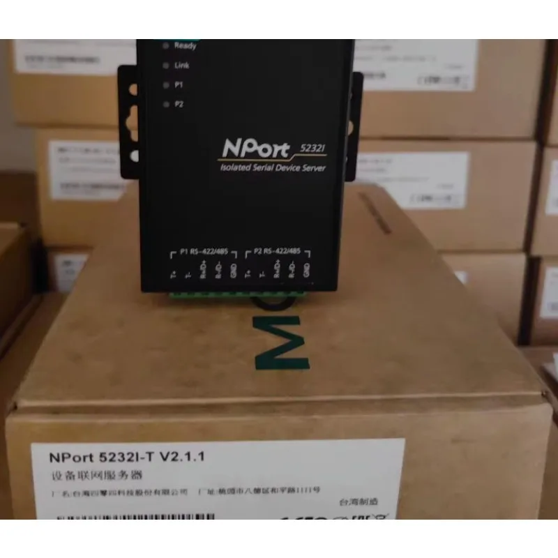 New NPORT 5232I-T for MOXA 2-port serial server, wide temperature
