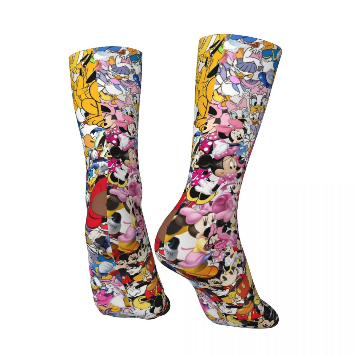 미키와 미니 만화 마우스 캐릭터 스타킹 패턴 양말 가을 안티 슬립 양말 남여 남성 야외 스포츠 부드러운 양말