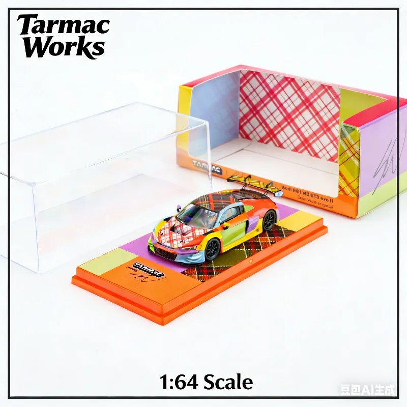

2026 HEC TW 1:64 Audi R8 LMS GT3 evo II Cast Simulation Alloy Car Model, Boys' Toy Collection Decoration Item.