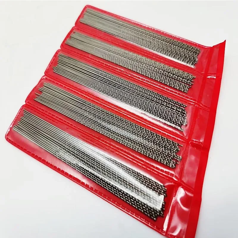 Broca helicoidal de vástago recto alargado, 10/20 piezas, 0,5-3,2mm, Extra-larga, acero de alta velocidad, Micro taladro fino para Metal, madera y plástico