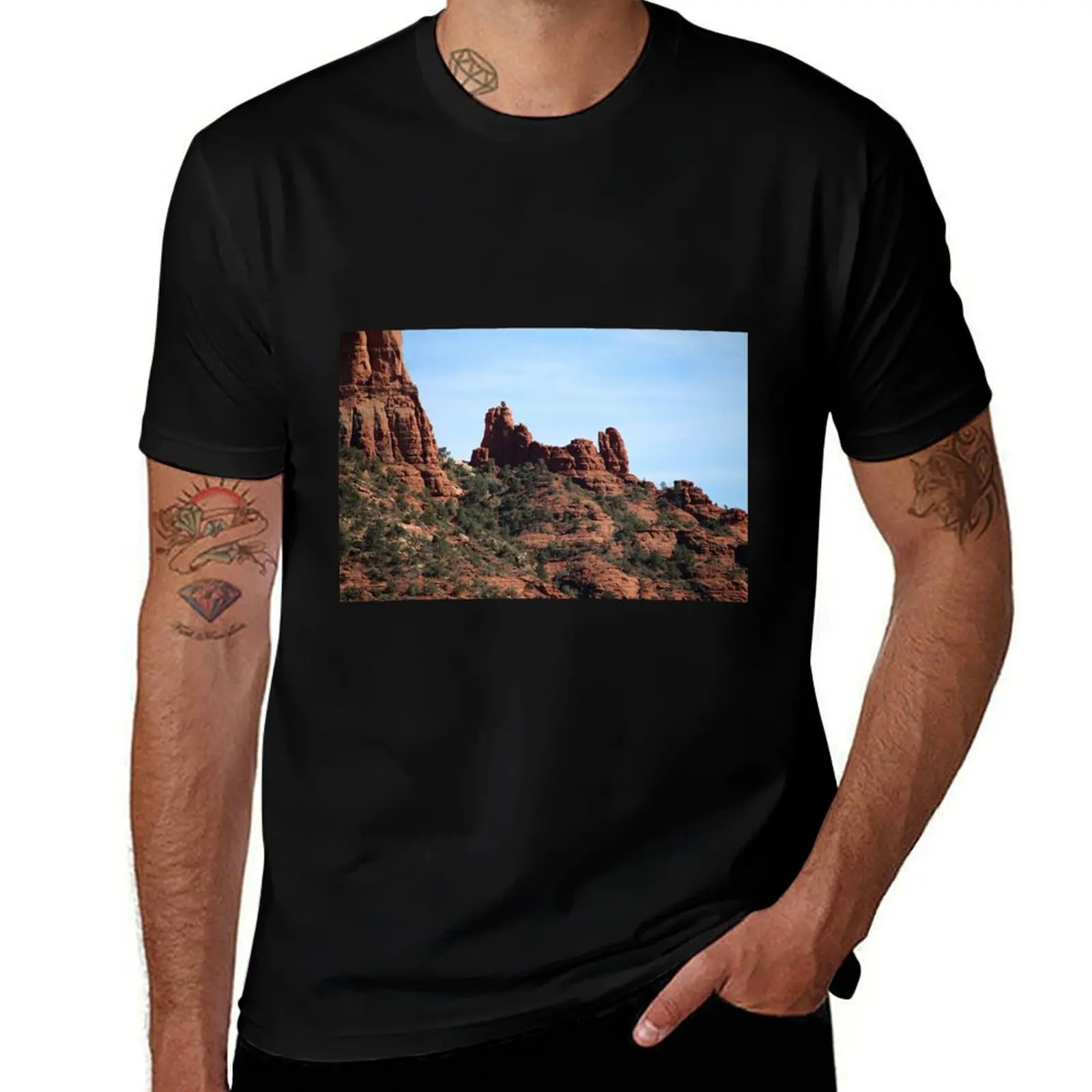 Snoopy Rock Sedona T-Shirt T-shirts man quick-drying mens big and tall t shirts