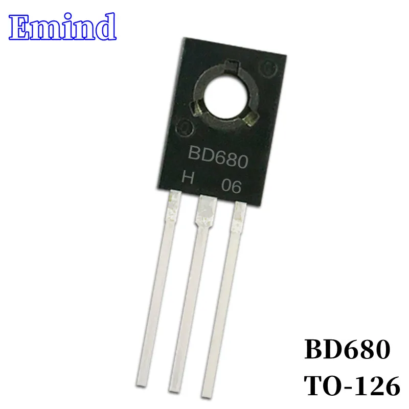 100/300/500/1000/2000Pcs BD680 DIP Transistor TO-126 PNP Type 80V/6A Bipolar Amplifier Transistor