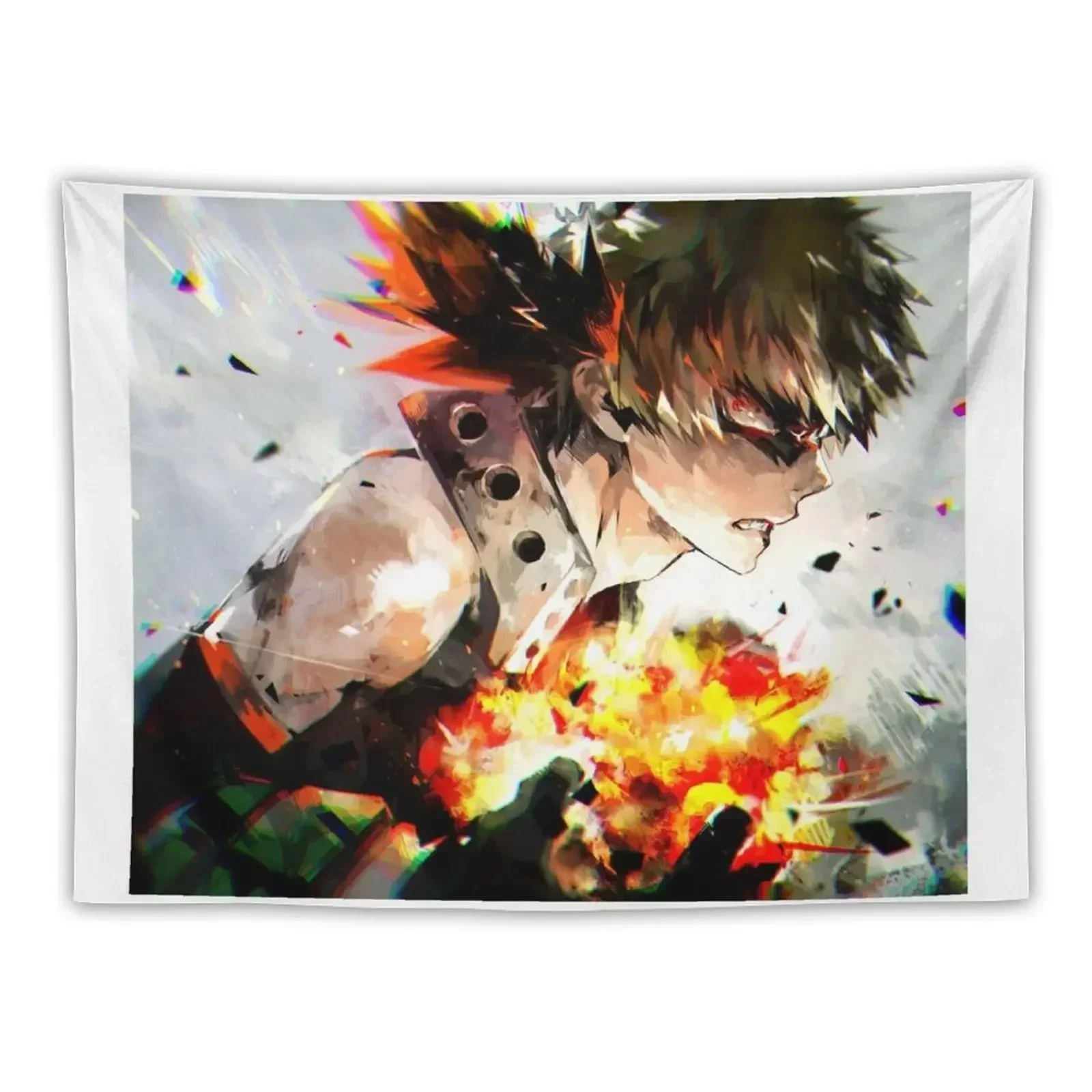 The Burning Rage Of Bakugo Katsuki Tapestry Hanging Wall Aesthetic Decoration Home Decorations Aesthetic Wall Hanging Tapestry