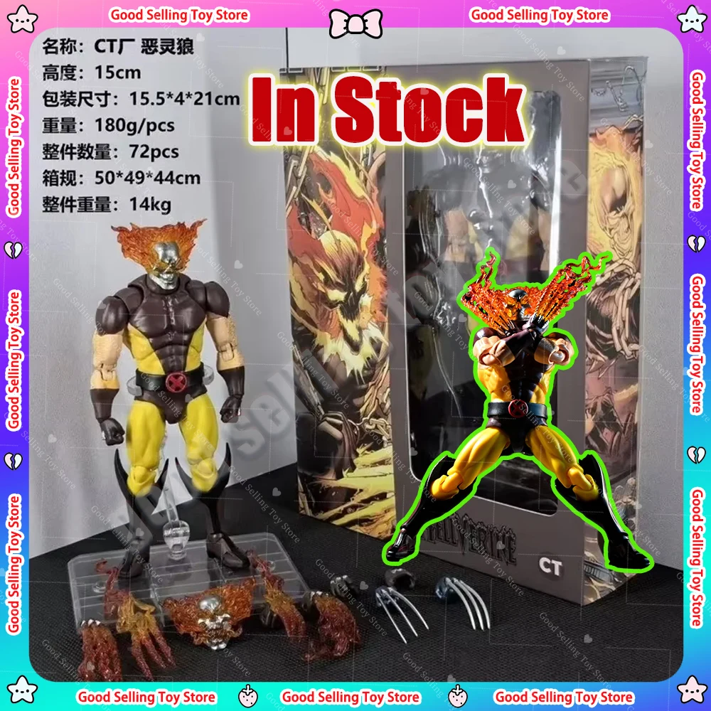 

In Stock Ct Toys Wolverine Hellverine Figures Hot Mafex 096 X-Men Action Figure Anime Figurine Statue Collection Model Kid Gift