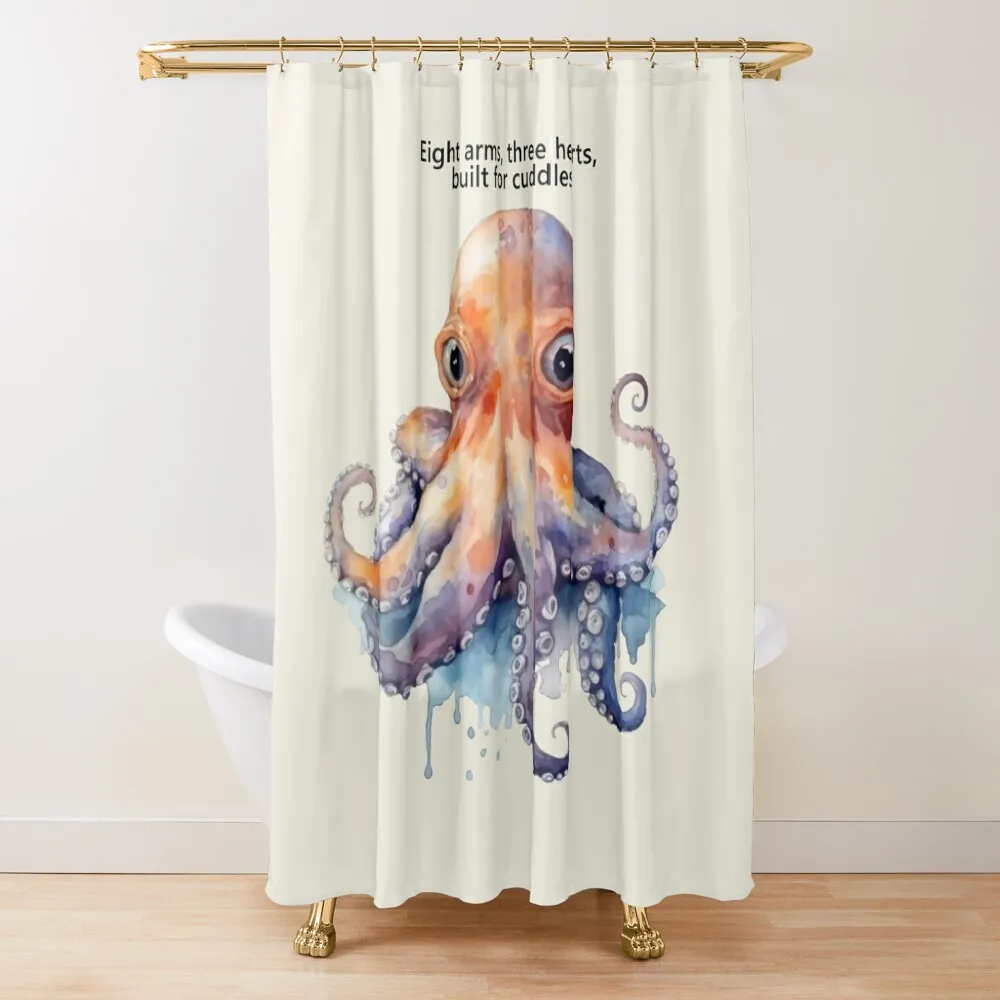 

Eight arms, three hearts. Built for cuddles! Shower Curtain Shower For Bathrooms In The Bathroom Cover For Shower Curtain