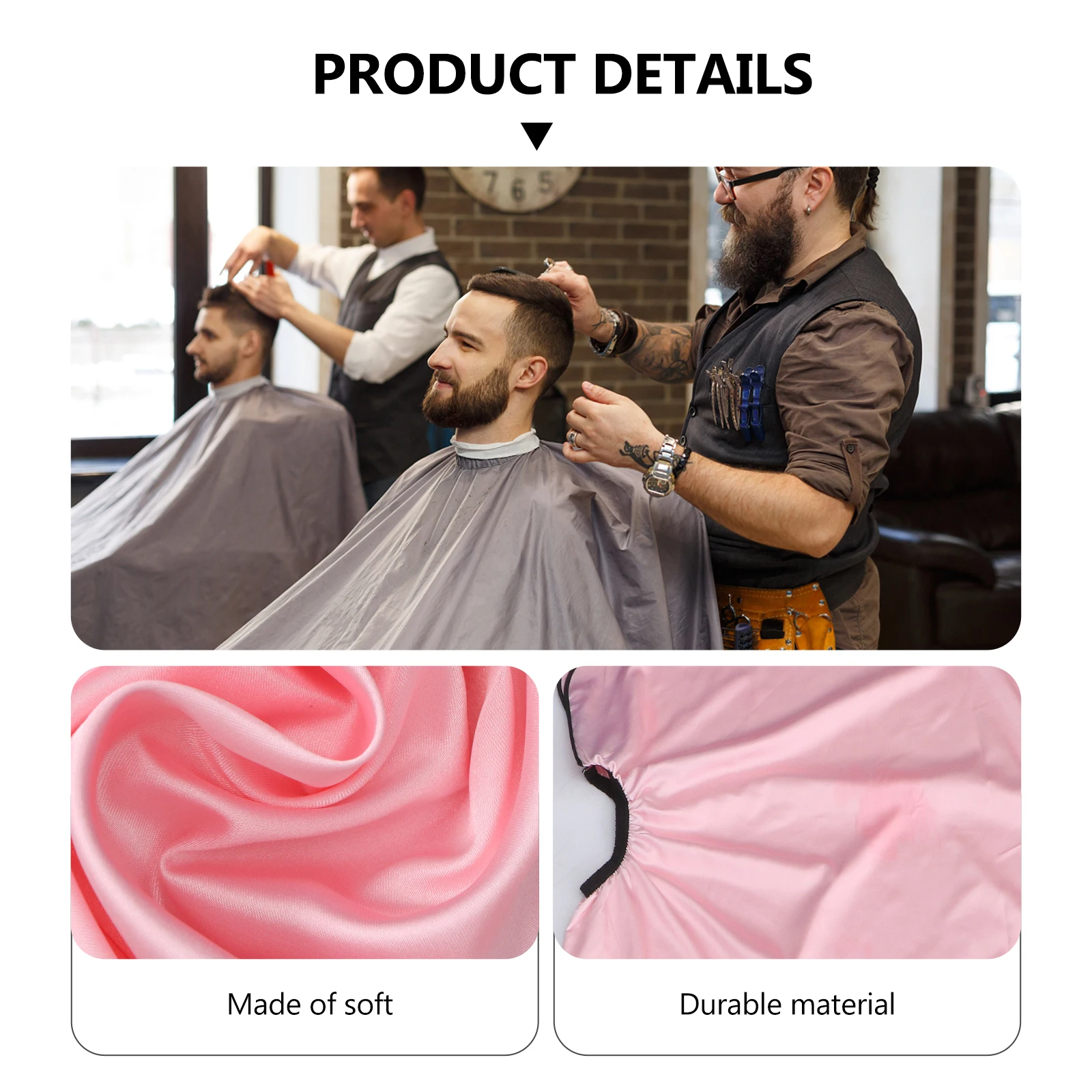 

1pc Large Size Waterproof Hair Cutting Apron For Salon Barber Shop Use Pink Durable Lightweight Hairdressing Cape Adult Artisan