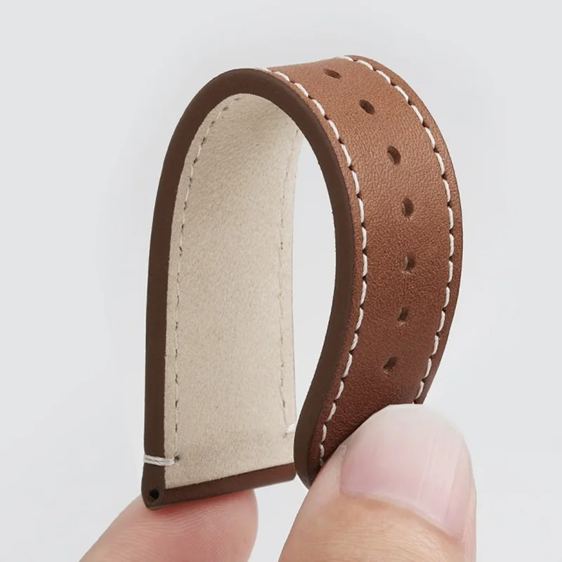 عالية الجودة جلد البقر سوار ل ميدو الملاح M026 سلسلة حزام M026430A الرجال البني 22 مللي متر حزام الساعات أوميغا تيودور حزام