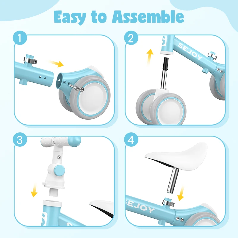 Sejoy Baby Balance Bike for 1 Year Old Boys Girls Toddler Balance Bike Infant First Walking Bike Toddler Training Bike