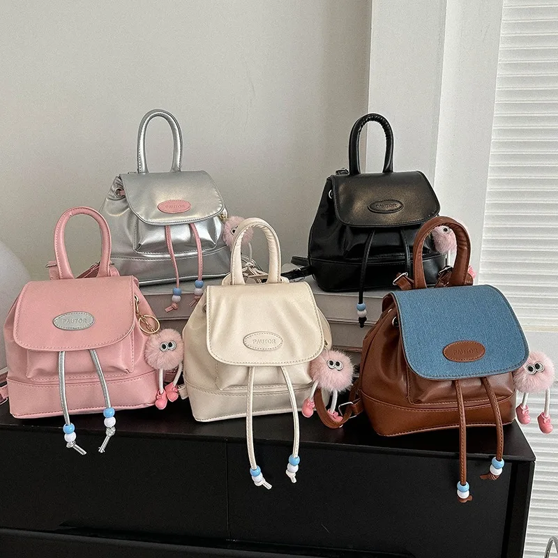 

Рюкзак в студенческом стиле в стиле ретро, простая и модная, соответствующая цвету, корейская осенне-зимняя новая корейская сумка контрастного цвета bac