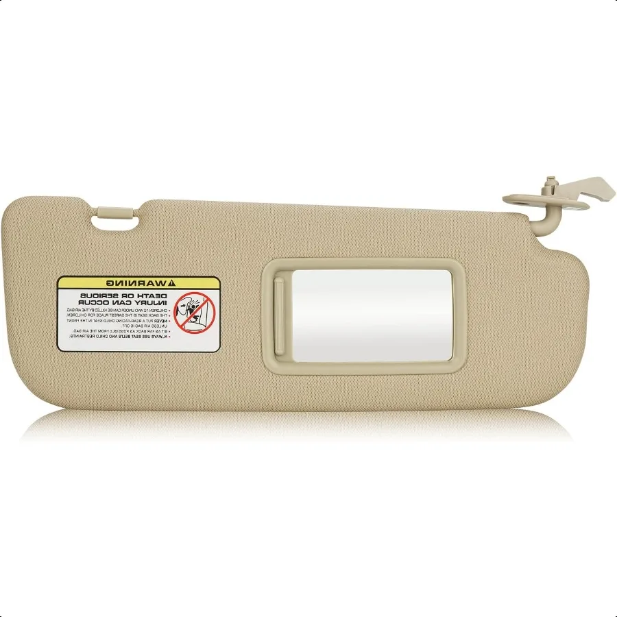 

TadaMark Right Passenger Side Sun Visor Fit for Hyundai Elantra 2011 2012 2013 2014 2015 Beige Without Light Replace # 852203X0