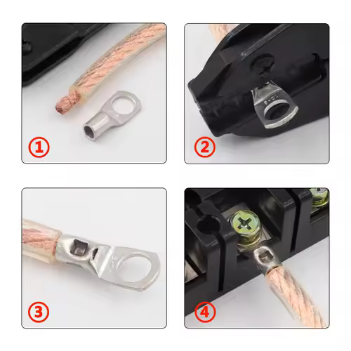 SC Type Wire Nose Terminal SC6 SC10 SC16 SC25 SC35 Bare Copper Battery Block Lugs Hole ID6/8/10/12mm Crimp Wire Connector - Image 6