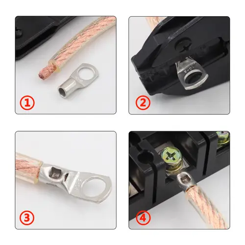 SC Type Wire Nose Terminal SC6 SC10 SC16 SC25 SC35 Bare Copper Battery Block Lugs Hole ID6/8/10/12mm Crimp Wire Connector - Image 6
