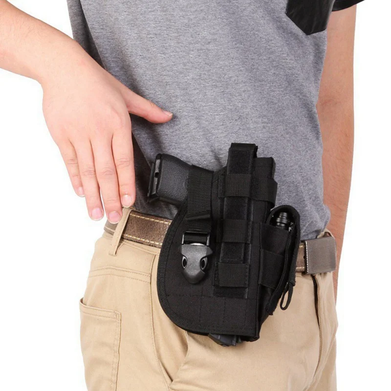 Invisible Small Pouch Gun Hook Concealed Gun Holster Right Left Waist Packs Tactical Storage Bags Hunting Handgun Carry Clips