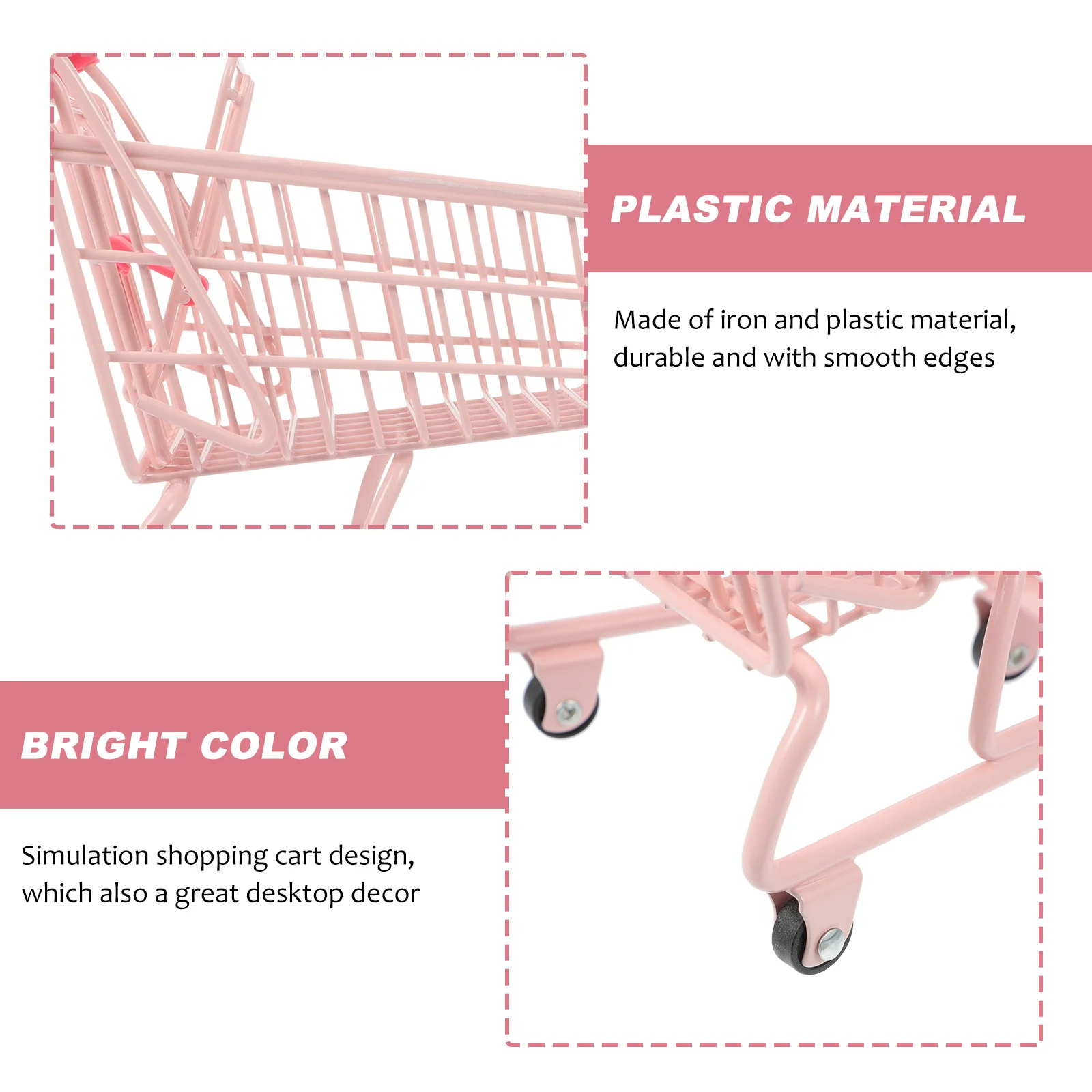 

Trolleys Mini Shopping Cart Baby Rescue Toy Small Folding with Wheels Toddler Storage