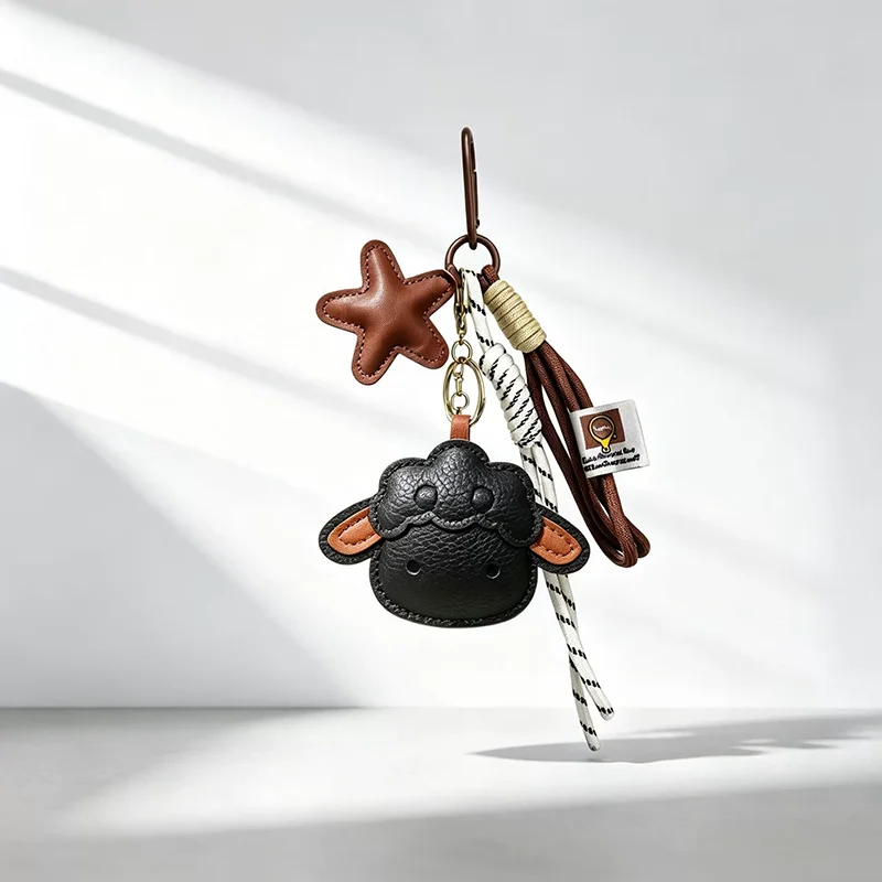 PU Leather Glove Pendant Handmade Knot Love Heart Ring Keychain Bag Charm Pendant Fashion Accessories