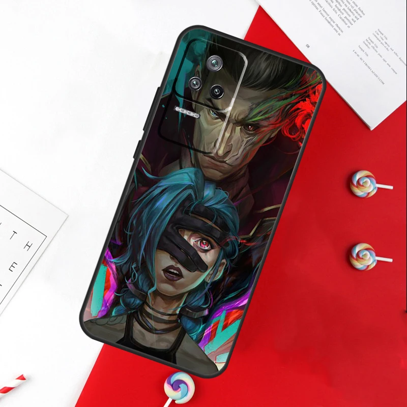 Jinx Arcane Case For Xiaomi 13 12 Lite 12X 11T 12T Pro Cover For POCO F5 X5 X3 Pro X4 F4 GT F3 C40 M5s