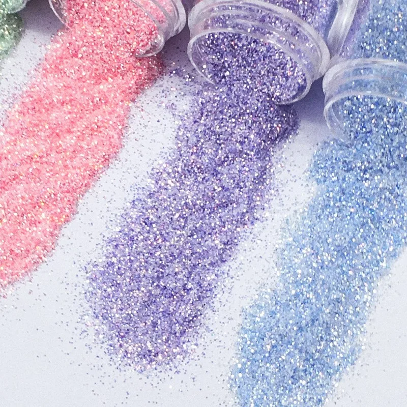 10ml 4-5g Sea Salt Crystal Sugar Nail Glitter, Rainbow Fine Shimmer Flakes for Nails Epoxy Resin Slime, Phone Case DIY Crafts