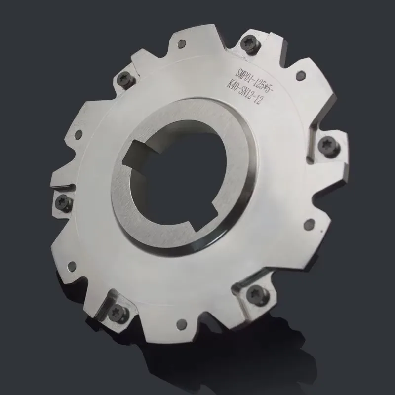 Zhuzhou SMP01 CNC three-sided milling cutter disc, PT02 T-slot indexable cutter head, grooving cutter XSEQ12