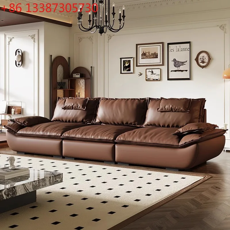 Medieval sailing leather sofa adjustable backrest Italian pole sofa