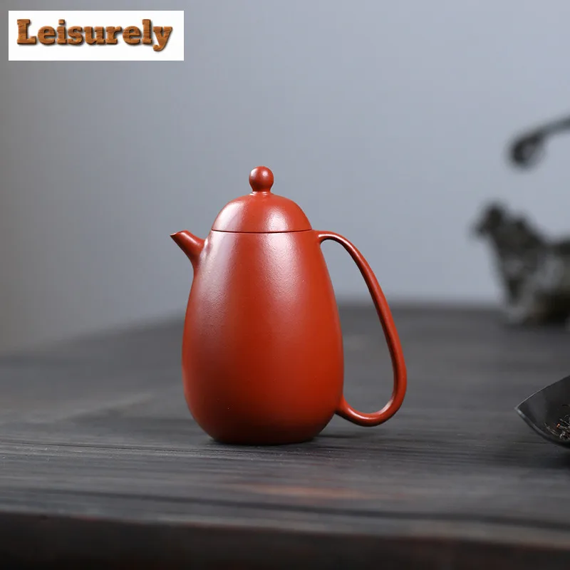 

190ml Classic Yixing Purple Clay Teapots Handmade High Dragon Egg Pot Raw Ore Zhu Mud Kettle Zisha Tea Set Tea Items Decoration