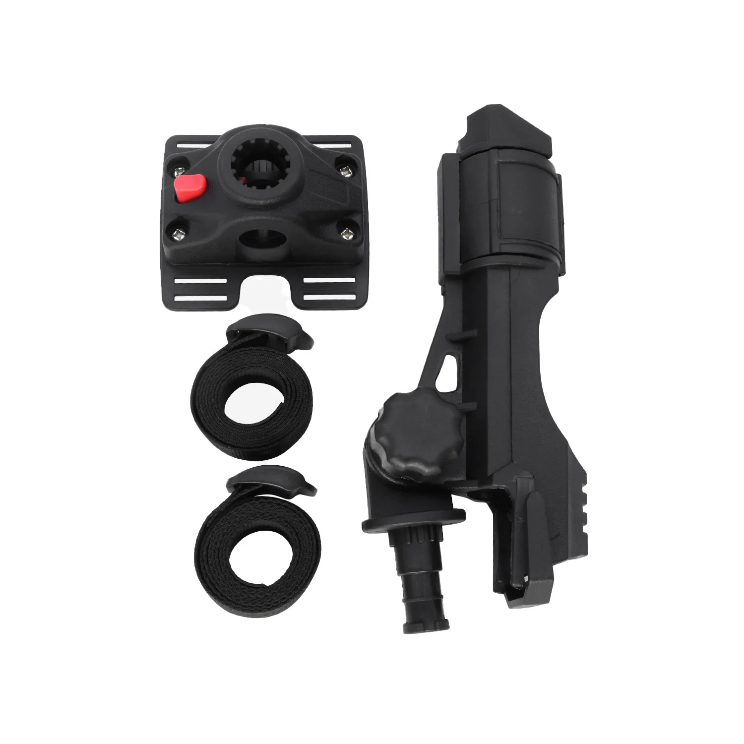 Rotating Fishing Rod Holder with Strap for Secure Positioning on Kayaks Canoes and Fishing Boat Railings 360 Degree Rotation