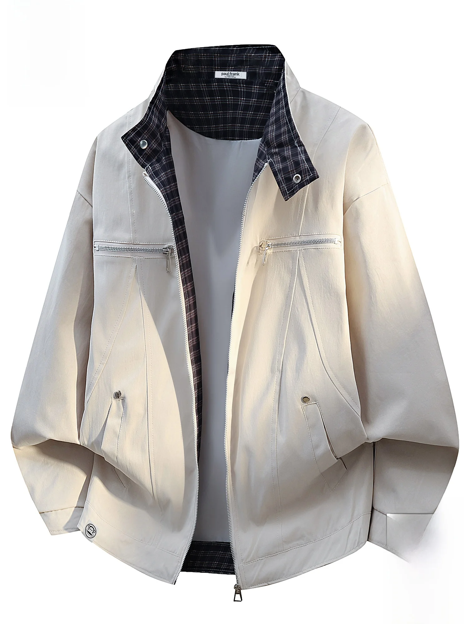 

PaulFrank American Sle Harlandon Stand Collar Jaet Spring New Casual Workwear Coat Men's Zipper Polyester Fiber Long Sve