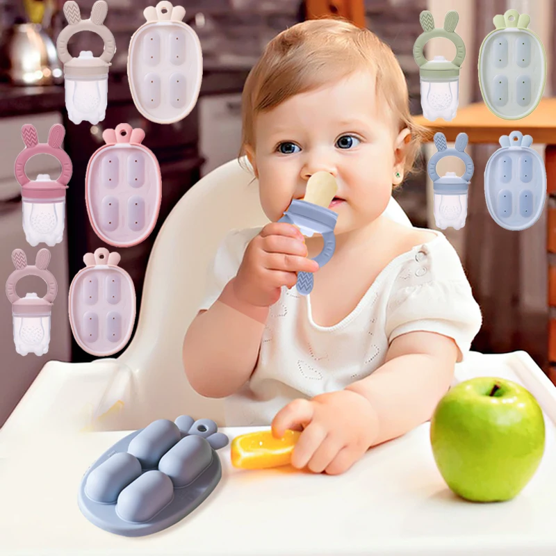 Baby Pacifier Fruit Feeder Food-grade Silicone Fresh Fruit Food Vegetable Feeder Newborn Soother Nibbler Feeder Teether Pacifier