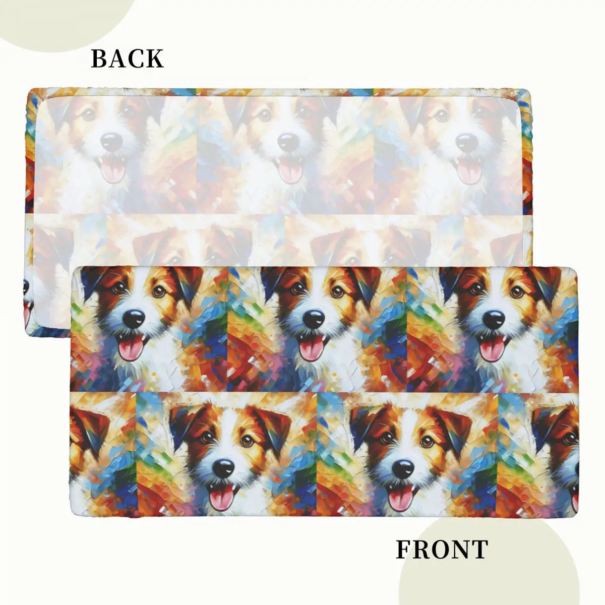 Kromfohrlander Dog Jack Russell Terrier Acrylic Custom Rectangular Tablecloth Oilproof Table Cover for Festival Table Cloth