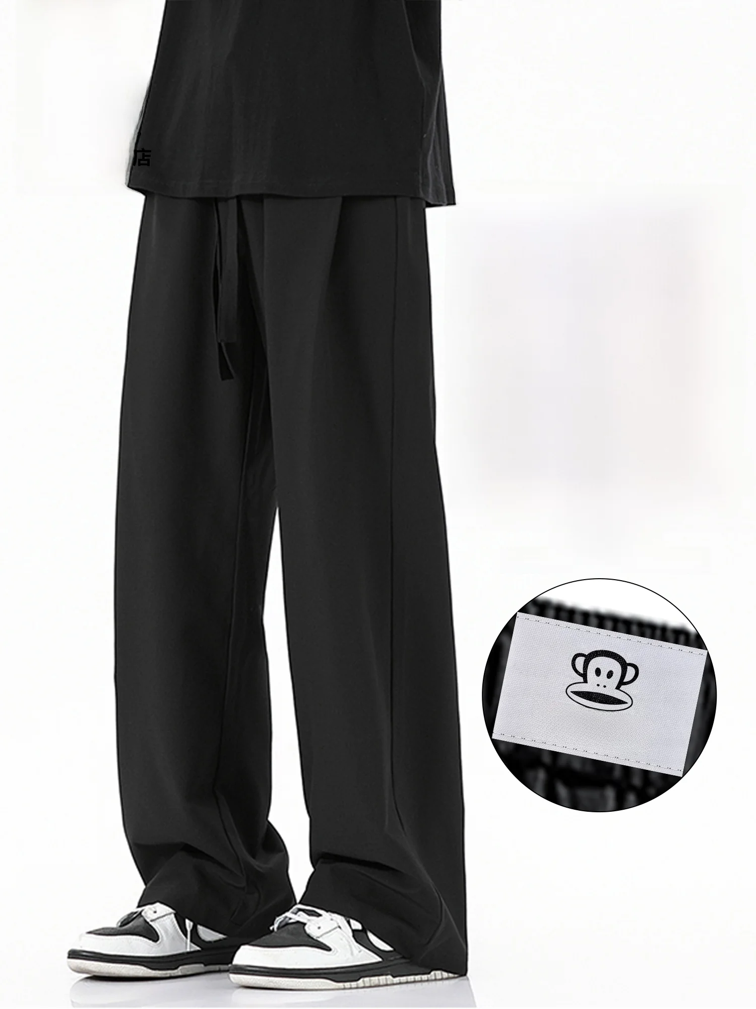 

Мужские повседневные брюки PaulFrank: летние, тонкие, свободные, прямого кроя, широкие штанины, дышащие, удобные, из полиэфирного волокна