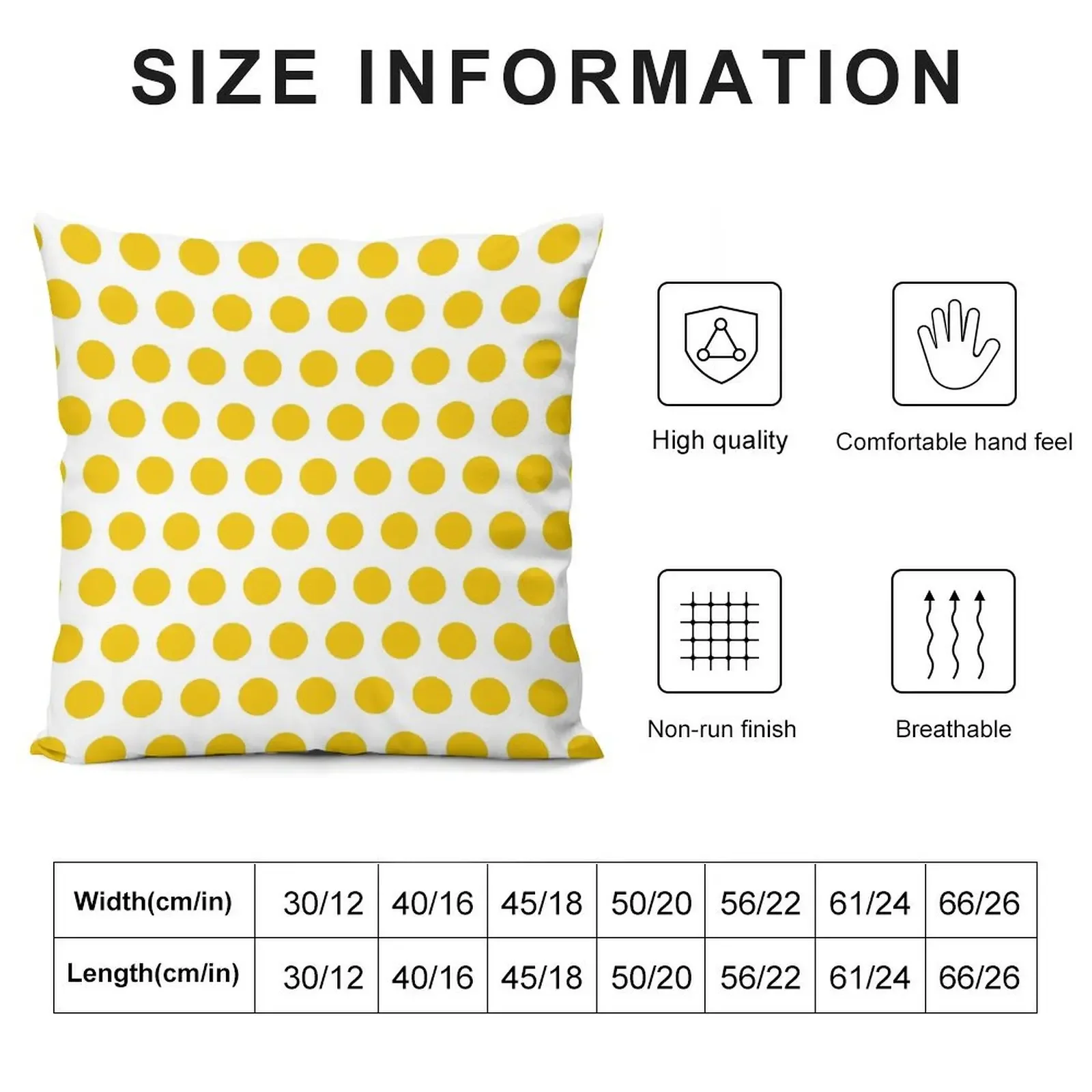 dots, white and saturated yellow Throw Pillow Cushion Covers For Living Room Cushions Cover Sofa Decorative Covers pillow