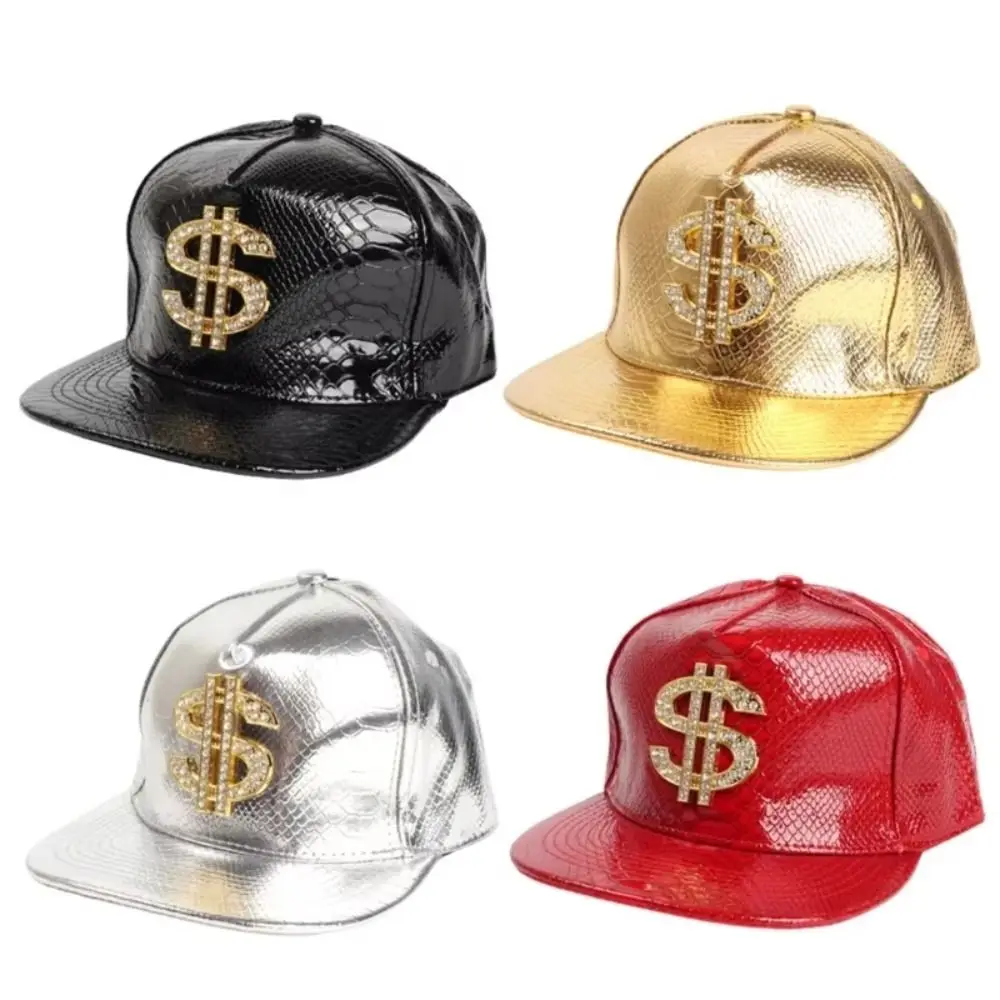 

Unisex Dollar Style Baseball Caps Fashion Adjustable Hip-hop Hats Crocodiles Pattern Flat Brim Snapback Hats for Male Female