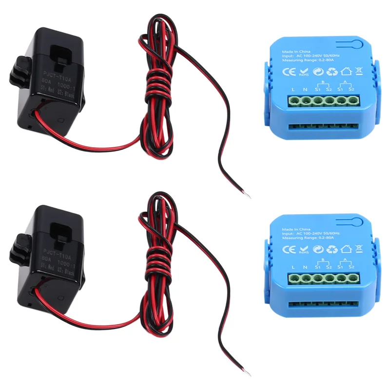 

SUNRI-2 шт. Tuya Smart Life счетчик энергии производство энергии потребление двунаправленный монитор мощности поддержка управления через приложение