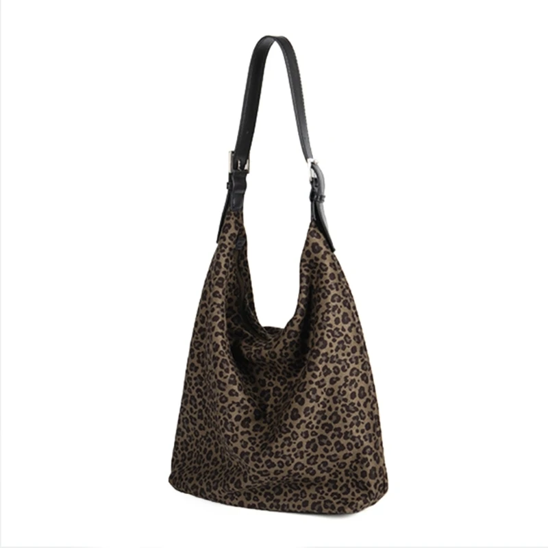 Women Armpit Bag Travel Satchels Leopard Handbag Large Capacity Shoulder Bag