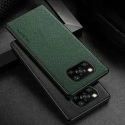 Pokrowiec na Xiaomi POCO X3 Pro funda Cross deseń skórzany pokrowiec Luxury coque for poco x3 nfc Case