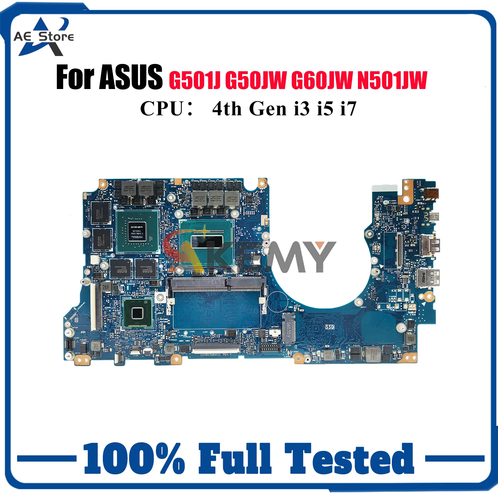 

N501JW Материнская плата для ноутбука ASUS ROG G501J N501J N501JW Материнская плата для ноутбука с процессором i3 i5 i7 100% тестирование ОК быстрая доставка stk