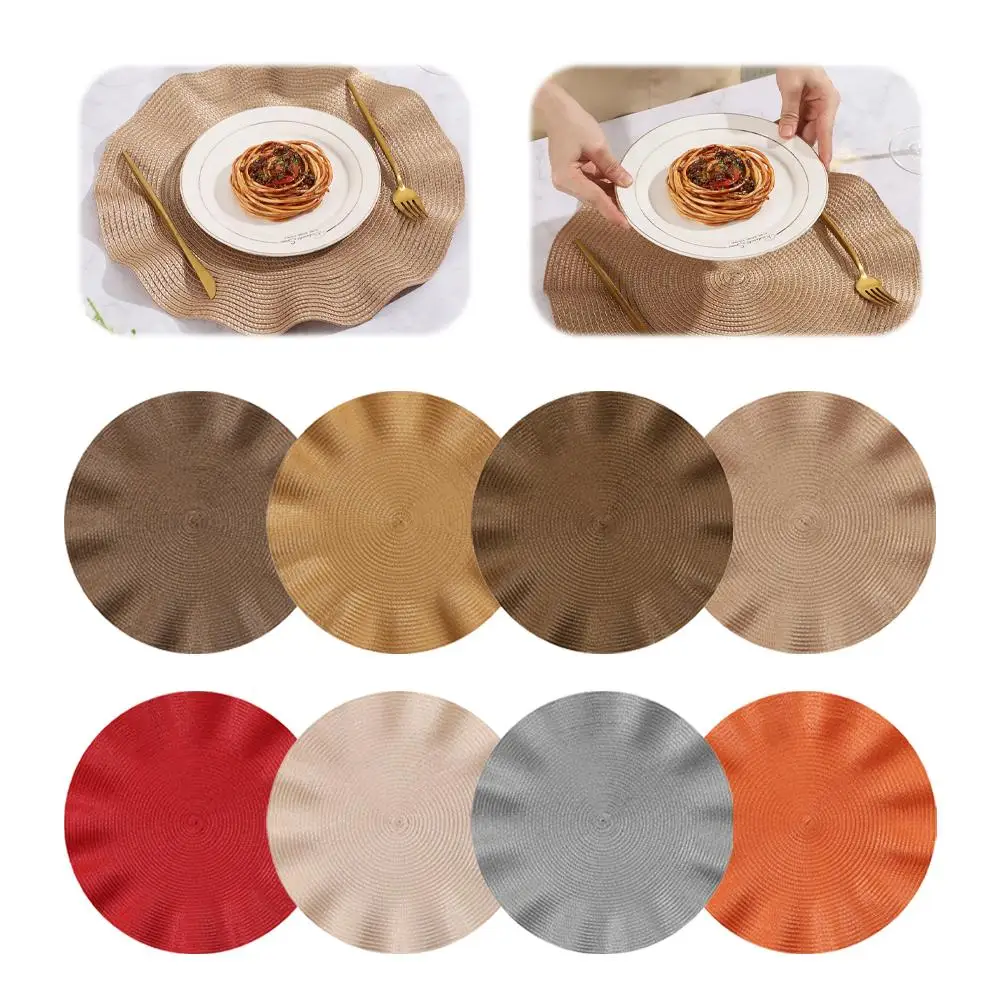 Heat-insulating Placemat Agarwood Edge Anti-scalding Resistant High Multi-function Food Temperature Table Cup Western Mat T8L4