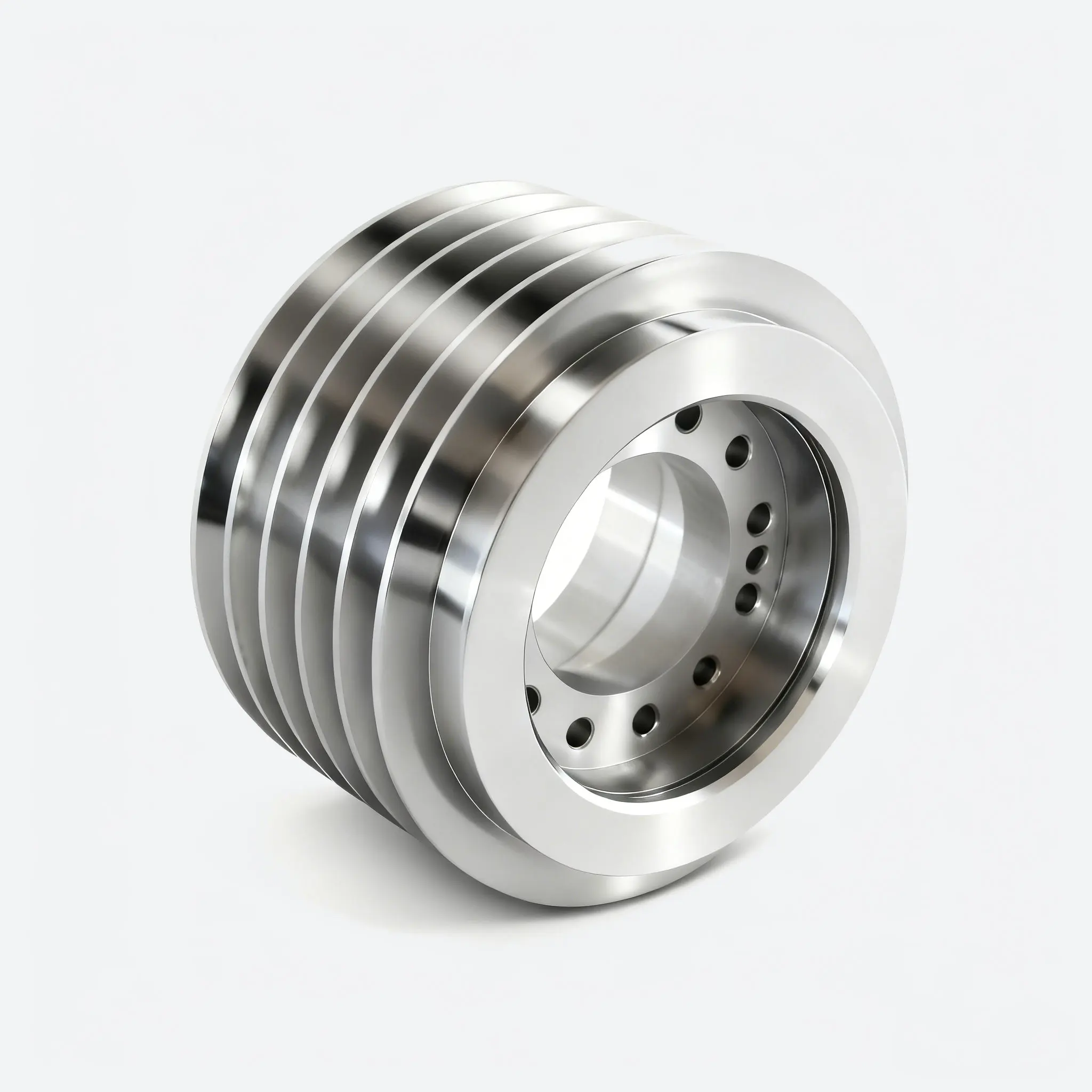 Custom 304 Stainless Steel Multi-Groove V-Belt Pulley, CNC Turning Precision High-Strength Corrosion-Resistant Pulley OEM